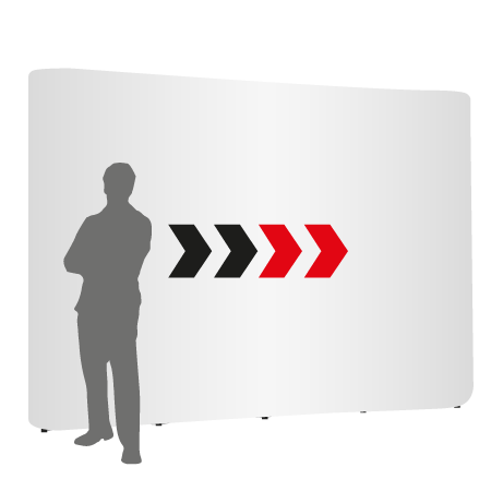 Pop-Up Faltwand | 4 x 3 Felder gerade | einseitig bedruckt