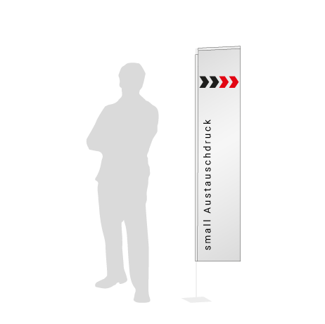 Beachflag Rechteck Austauschdruck | Small (200 cm) | einseitig bedruckt