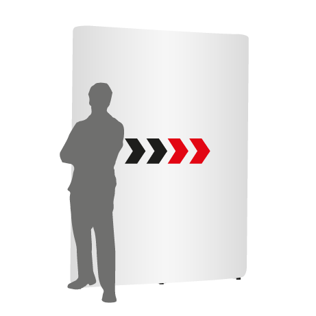 Pop-Up Faltwand | 2 x 3 Felder gerade | einseitig bedruckt