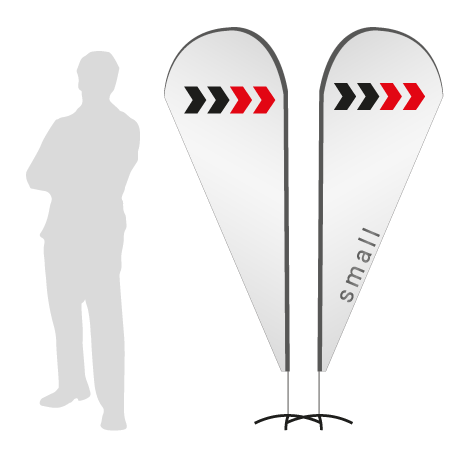 Beachflag Drop | Small (210 cm) | beidseitig bedruckt