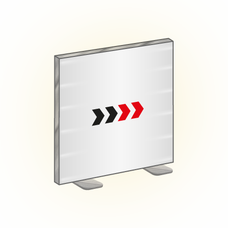 Textilspannrahmen LED freistehend | B 200 cm x H 200,5 cm | bedruckt