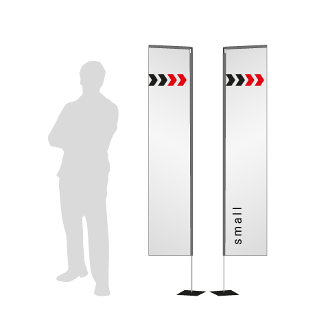 Beachflag Rechteck | Small (200 cm) | beidseitig bedruckt