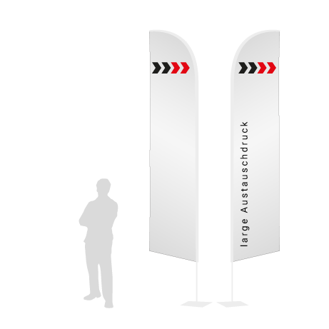 Beachflag Wind Austauschdruck | Large (400 cm) | beidseitig bedruckt