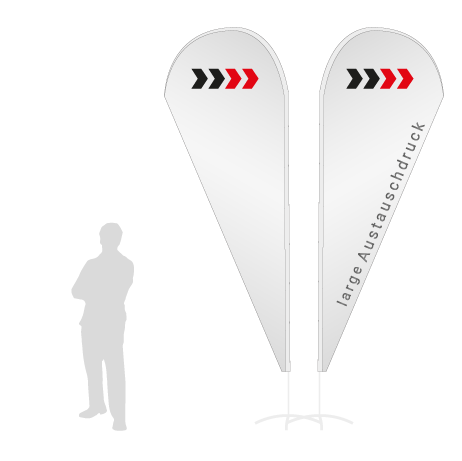 Beachflag Drop Austauschdruck | Large (350 cm) | beidseitig bedruckt