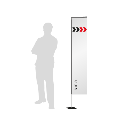 Beachflag Rechteck | Small (200 cm) | einseitig bedruckt