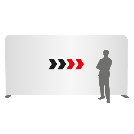 Textilwand ALU | 600er gerade | einseitig bedruckt