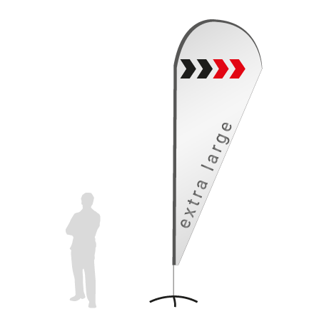 Beachflag Drop | Extra Large (460 cm) | einseitig bedruckt