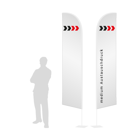 Beachflag Wind Austauschdruck | Medium (320 cm) | beidseitig bedruckt