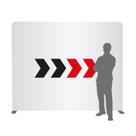Textilwand ALU | 240er gerade | einseitig bedruckt