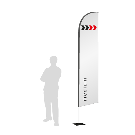 Beachflag Wind | Medium (320 cm) | einseitig bedruckt