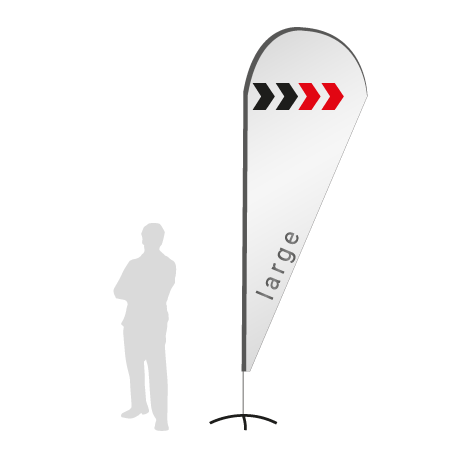 Beachflag Drop | Large (350 cm) | einseitig bedruckt