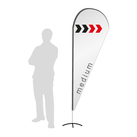 Beachflag Drop | Medium (280 cm) | einseitig bedruckt