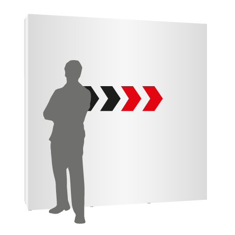 Textilfaltwand | 3 x 3 Felder gerade | einseitig bedruckt